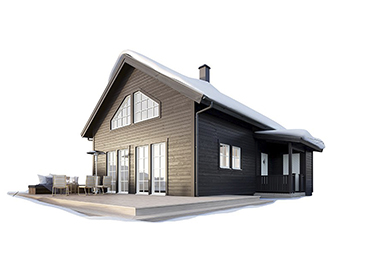 Проект одноэтажного каркасного дома Вика 70